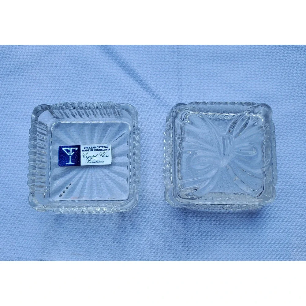 Vintage Avon Crystal Treasure Box ♡ Trinket Holder‎ ♡ Beautiful ♡ NIB!